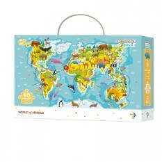 Пазл Мапа світу тваринки Dodo Toys