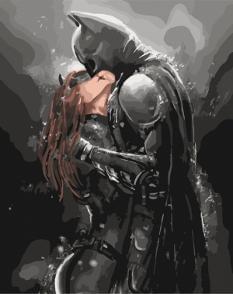 Картина за номерами - Бетмен і Жінка-кішка Поцілунок Ідейка (КНО4672)