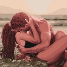 Картина за номерами - Чоловік і жінка Пристрасний поцілунок Ідейка (КНО4732)
