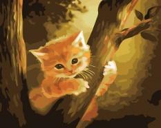 Картина за номерами - Осінь Кошеня на дереві - Лавка Чудес (У коробці) (LC20111)