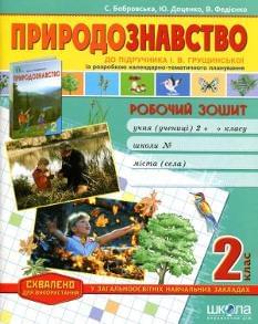 Природознавство Робочий зошит до підручника Грущинської із розробкою календарно-тематичного планування 2 клас