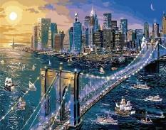 Картина за номерами - Нью-Йорк Бруклінський міст Ідейка (КНО2170)