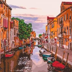 Картина за номерами - Міський пейзаж Венеція Ідейка (КНО3571)