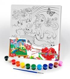 Картина за номерами для дітей - Поні та радуга Danko Toys (PX-05-02)