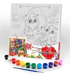 Картина за номерами для дітей - Сови Danko Toys (PX-05-06)