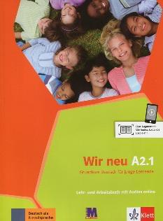Клет Німецька мова для дітей і підлітків Підручник і робочий зошит Wir neu A 2.1 Lehrbuch und Arbeitsbuch - Методика