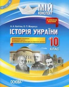 Кагітіна Мій конспект Історія України 10 клас Основа
